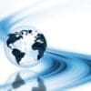 3D globe graphic (s. climate, flood, water)