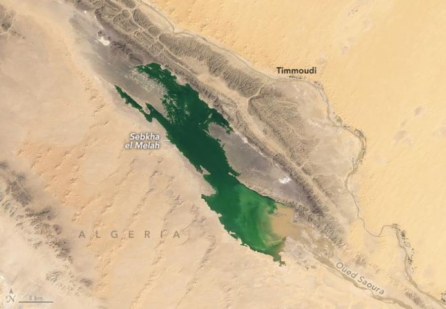 Image: Rare Flooding of Sebkha el Melah: Atlantic Moisture Drives Unusual Precipitation in the Northwestern Sahara (September 2024)