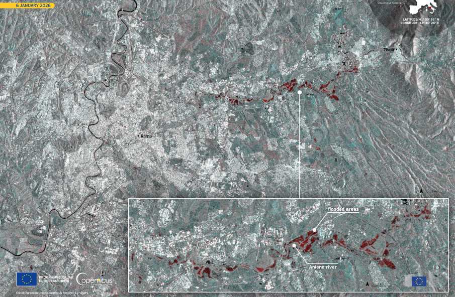 Satellite Image: Lazio Region, Italy