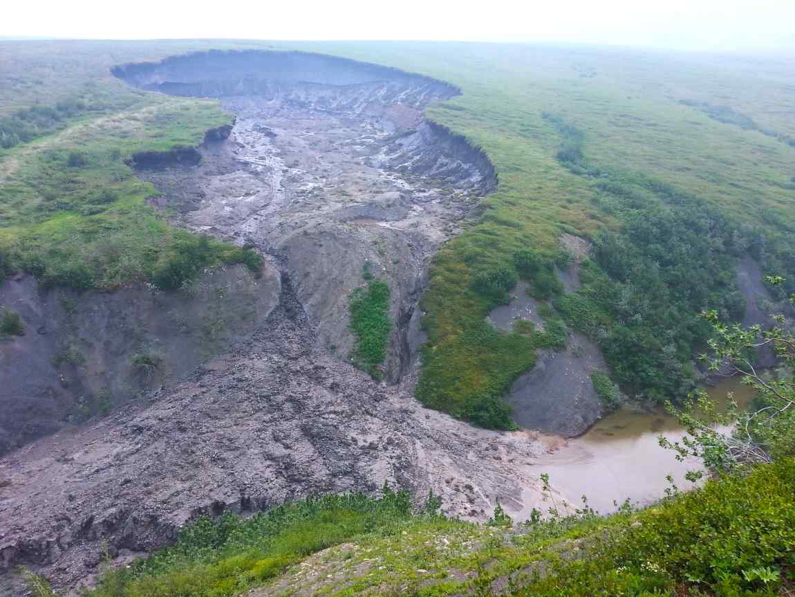 Image: Thaw slump on the Peel Plateau